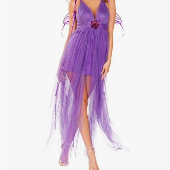 Roma Dresses & Skirts - Roma Elegant Purple women’s High Low Dress with wings‎